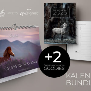 Islandpferde Kalender Bundle Wandkalender Wochenplaner Taschenkalender 2025 Islaender Ponyliebe Equisigned